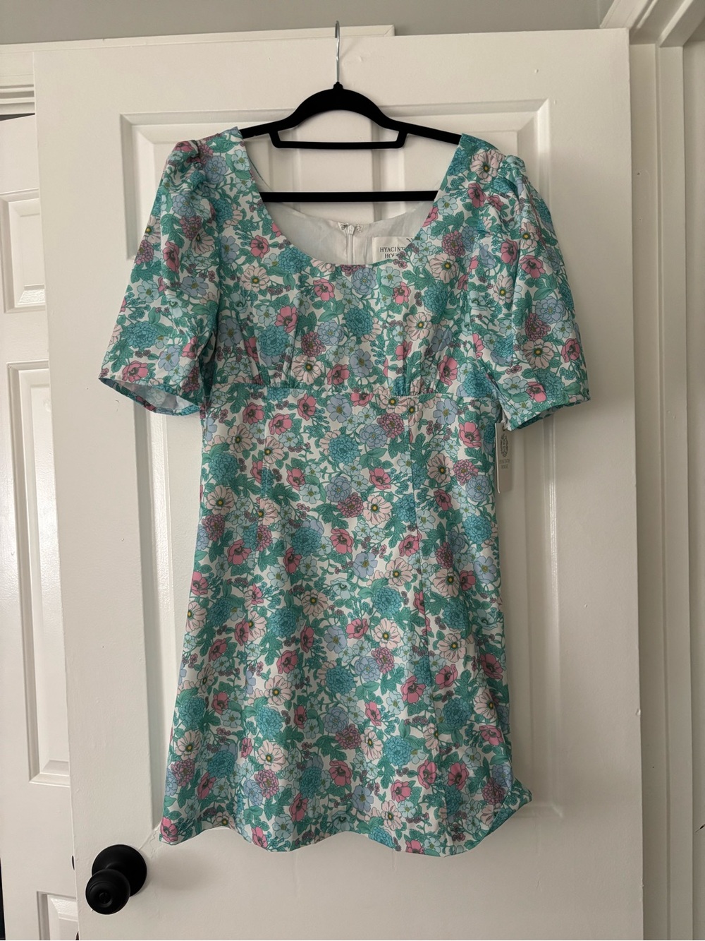 Tuckernuck Hyacinth House Sallie Mini Dress Floral Puff Sleeve NWT - Size Medium